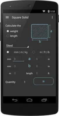 Metal Calculator android App screenshot 4